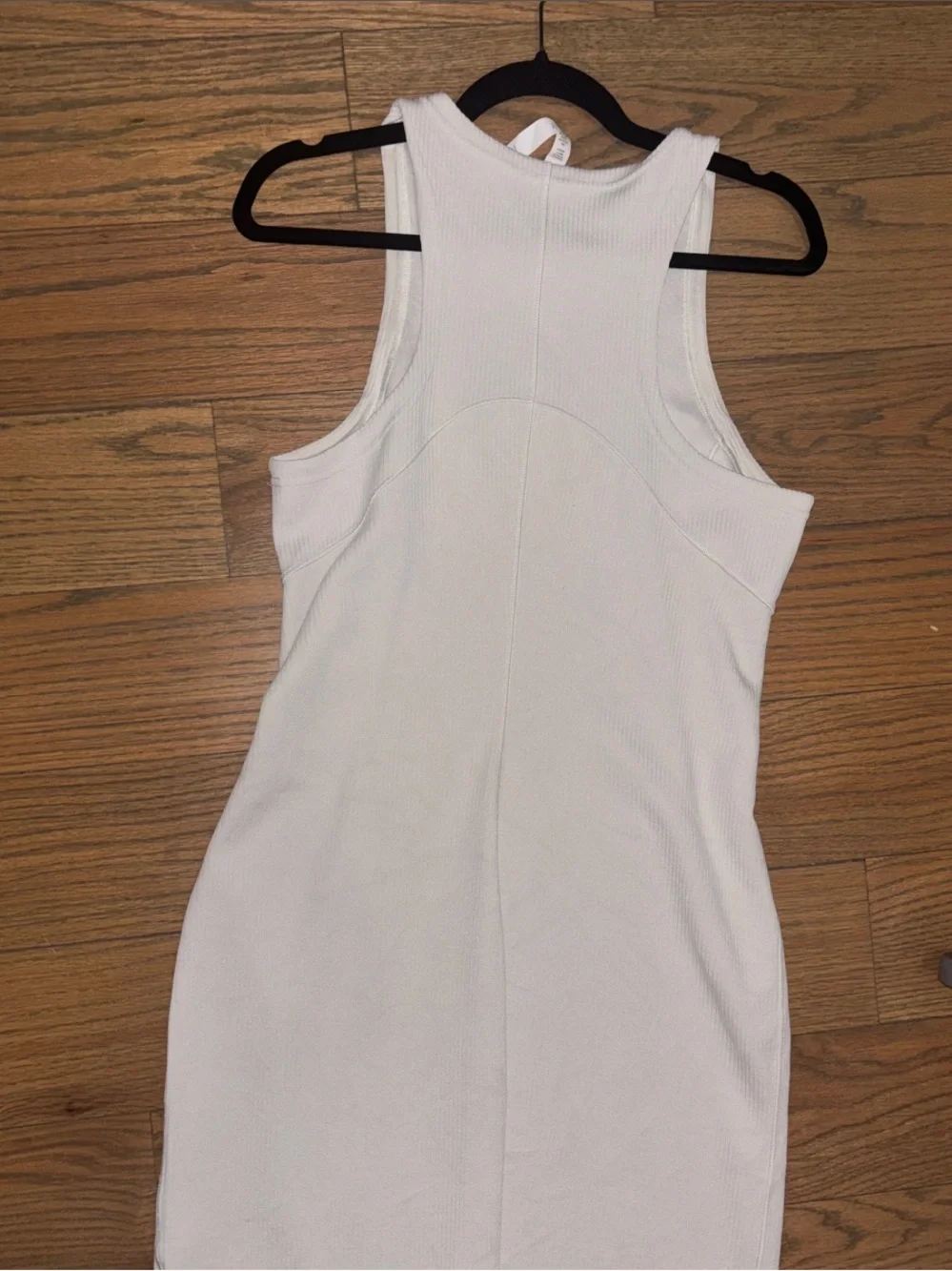 lululemon athletica White Ribbed Sleeveless Midi Dress